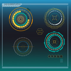 Hud elements, forex graph.Vector illustration.Head-up display elements for the web.
