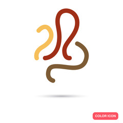 Naklejka premium Germs color flat icon