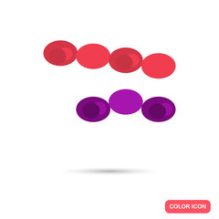 Germs color flat icon