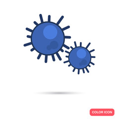 Virus color flat icon
