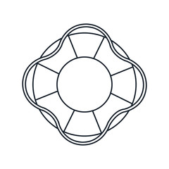 Float with rope icon. Summer vacations and sea lifestyle theme. Isolated design. Vector illustration