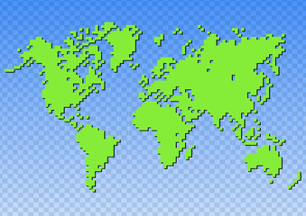 Creative world map vector illustration