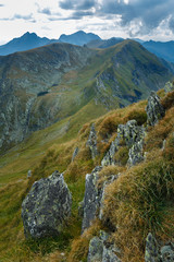 Mountain range at sunset
