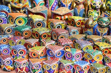 Famous owl souvenirs at Ubud Market