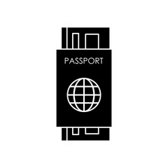 Passport with global sphere icon. Travel trip and airport theme. Isolated design. Vector illustration