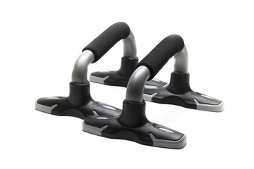 special emphasis for push-ups. fitness. on a white background