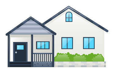 Single house with gray roof