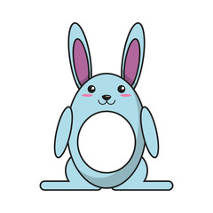 Rabbit cartoon icon. Animal kawaii and character theme. Isolated design. Vector illustration