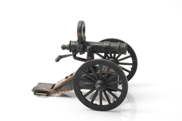Fototapeta premium Toy cannon / Vintage toy, cannon on white background.