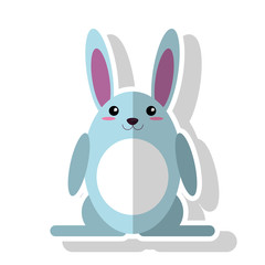 Rabbit cartoon icon. Animal kawaii and character theme. Isolated design. Vector illustration