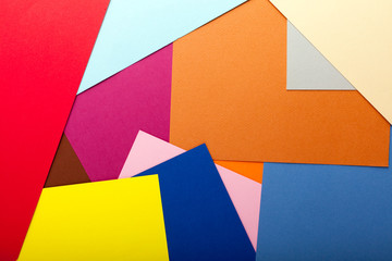 Colorful Paper Texture Geometrical Composition.