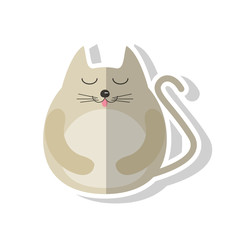 Cat cartoon icon. Animal kawaii and character theme. Isolated design. Vector illustration