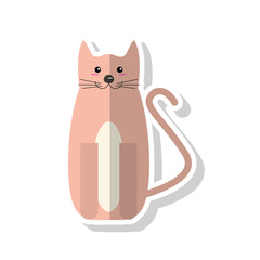 Cat cartoon icon. Animal kawaii and character theme. Isolated design. Vector illustration