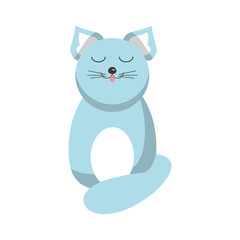 Cat cartoon icon. Animal kawaii and character theme. Isolated design. Vector illustration