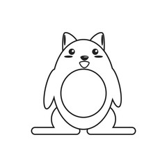 Beaver cartoon icon. Animal kawaii and character theme. Isolated and silhouette design. Vector illustration