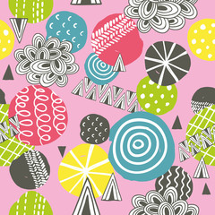 Seamless background in pink colors.