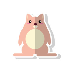 Beaver cartoon icon. Animal kawaii and character theme. Isolated design. Vector illustration