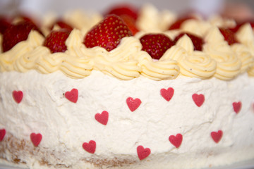 Home made strawberry cake