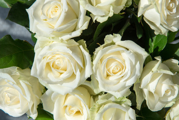 White roses at wedding
