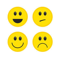 Emoticon. Vector style smile yellow face icons