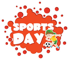 Fototapeta premium Poster design with sports day theme