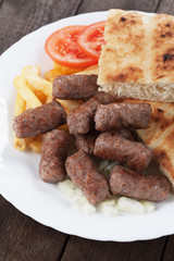 Cevapcici, bosnian minced meat kebab
