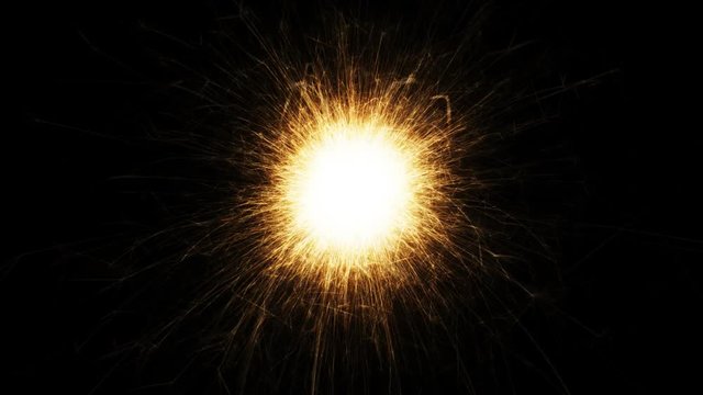 A 15 second loop of abstract echoing sparkles over a black background. HD 1080.