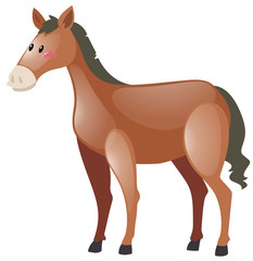 Horse with brown fur