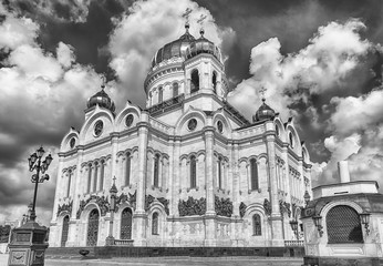 Fototapeta na wymiar Cathedral of Christ the Saviour, iconic landmark in Moscow, Russia