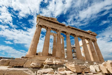 Gordijnen Parthenontempel op de Akropolis, Athene, Griekenland © sola_sola