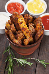 Roasted potato wedges