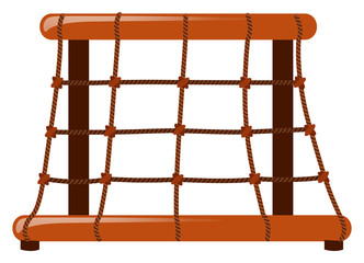 Climbing station made of rope