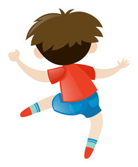 Back of dancing boy