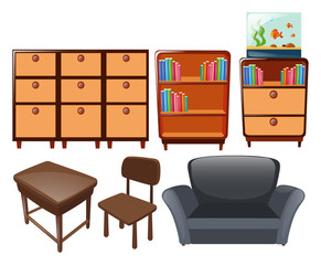 Different types of furniture