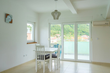 Interior of a dining zone in an apart-hotel apartment