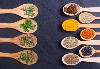 assortment of spices