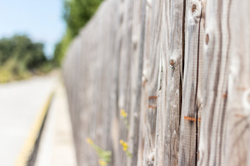 Fence leading to the road