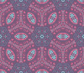 Abstract geometric mosaic seamless pattern 