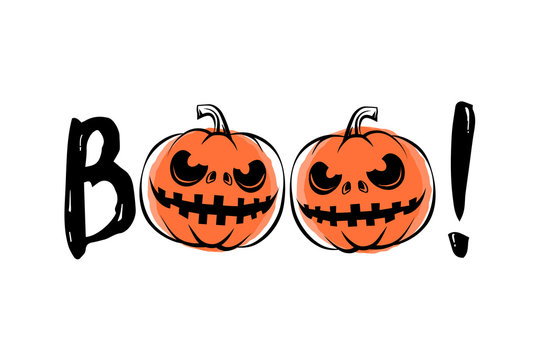 Vector illustration of halloween sound boo