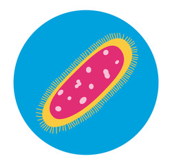 Bacteria virus vector icon