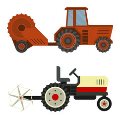 Vehicle tractor farm vector