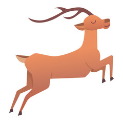 Fototapeta na wymiar Cartoon deer vector animal