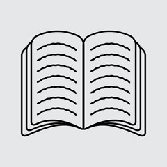 Notebook vector icon, Line style for web and mobile