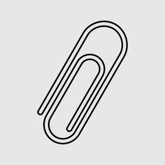 paper clip vector icon. Line style for web and mobile