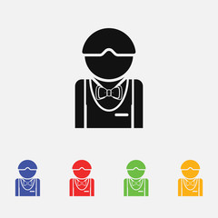 Waiter Icon Vector, Flat style for wan and mobile