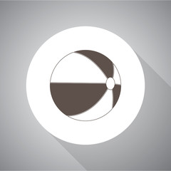 Beach ball, vector icon flat style