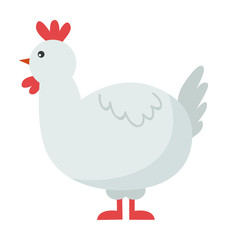 Cute chicken cartoon bird
