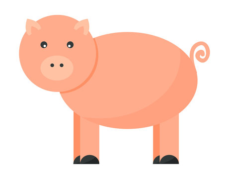 Pigs vector cartoon character