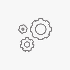 Thin line icon.  production