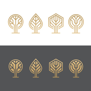 Abstract tree logos
